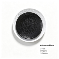 Nouvelle assiette plate en mélamine de qualité supérieure pour la restauration commerciale, plat à pâtes, steak à l'occidentale, usage domestique, style minimaliste nordique