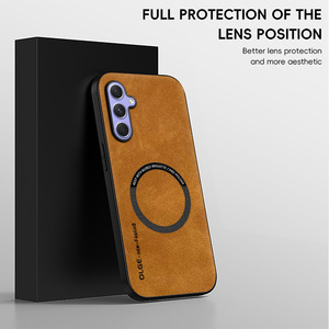 Funda de teléfono de cuero con carga inalámbrica magnética para Samsung Galaxy A16 A06 <span class=keywords><strong>A55</strong></span> A35 A05S A25 A15 A54 A34 A25 A52S, funda de parachoques suave - Product Image 3