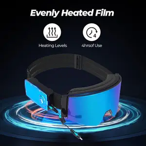 HUBO Heated Ski Goggles PRO Frameless Interchangeable Lens 100% UV400 Protection Snow Goggles For Men Women