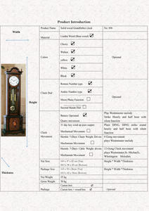 Plancher Grand-père Horloge en <span class=keywords><strong>bois</strong></span> pièce traditionnelle est finie à Cherry Bordeaux sur certains <span class=keywords><strong>bois</strong></span> durs et placages - Product Image 5