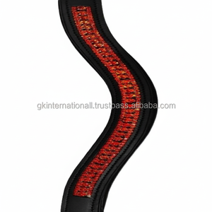 Elegant Colorful Lacquer Crystals Leather Horse brow <b>band</b> Luxury Affordable with <b>snap</b> button loop end - Product Image 1