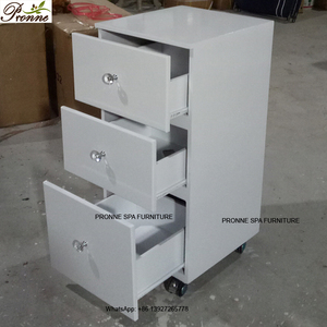 Trắng móng chân lưu trữ giỏ hàng xe đẩy với bánh xe cho salon tóc - Product Image 5