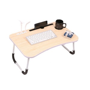 Table pliante pour ordinateur portable avec Ports USB, <span class=keywords><strong>plateau</strong></span> de <span class=keywords><strong>bureau</strong></span> pour ordinateur portable, <span class=keywords><strong>plateau</strong></span> de service pour manger, lire et travailler - Product Image 1