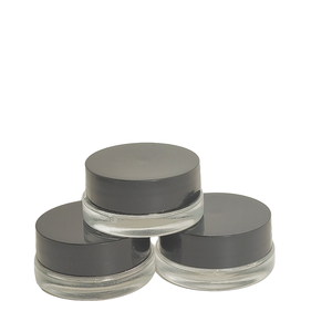 Wadah kosmetik stoples krim mata kaca dasar tebal profil rendah bulat 7ml dengan tutup putih/hitam - Product Image 4