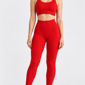 Wholesale Best Quality Customized Logo & Design Sports Bra & Legging Set Gym <b>Clothing</b> Fitness High Waist <b>Seamless</b> Yoga Set - Product Image 6