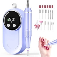 Lime à ongles professionnelle, lime électrique rechargeable haute performance 50000 tr/min pour l'élimination rapide de l'acrylique/du gel et le façonnage