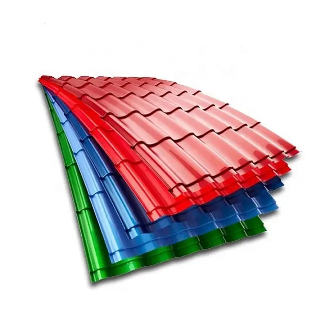 Prime quality 0.4mm 9002 RAL color coated zinc ppgi ppgl Prepainted galvanized corrugated metal steel roofing sheet .