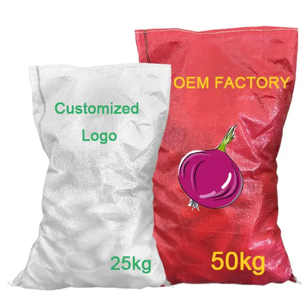 Pp Polypropyleen Geweven Zakken Voor Landbouwtoepassingen Zak Voor Het Verpakken Van Maïs Rijst Tarwe Soja