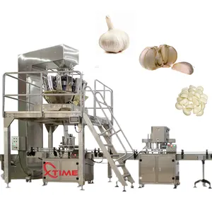 Hoch leistungs automatische 10-Kopf-Waage Quantitative Peel Knoblauch Dry Nut Candies Puffed Food Granulat füll maschine