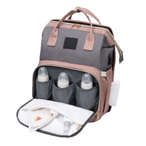 Sac à dos pour couches Super Factory, grande capacité 18 pouces, poche zippée imperméable, poignée souple, sacs à dos pour bébé personnalisés - Product Image 1