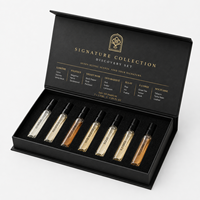 Coffret Cadeau de Parfum de Luxe Personnalisé en Carton Rigide Recyclé avec Fermeture Magnétique, 5ml/10ml, 5 Flacons Décantés