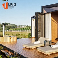 Casa Contenedor Prefabricada con Techo Inclinado UVO, Villa Modular, Cabaña, Hotel, Resort, Airbnb, ADU, Casa Pequeña de Lujo, Resort, CE, AS, NZS, US, AU