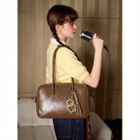 Porte-clés en forme d'étoile jaune personnalisé, avec un mini peigne à imprimé léopard, un nœud de corde coloré, un pompon, un accessoire tendance pour sac de femme