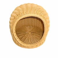 Panier pour animaux de compagnie en rotin PP tissé, écologique, multifonctionnel, toutes saisons, résistant à la moisissure, facile à nettoyer, pour chats et chatons d'intérieur