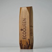Trophée en bois massif sur mesure avec gravure et impression UV, design durable sur le thème des animaux/du sport, pour récompenses et événements d'entreprise