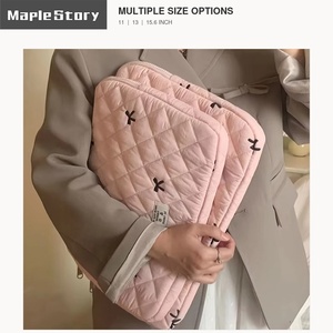 Pronta Consegna: <span class=keywords><strong>Custodia</strong></span> Imbottita <span class=keywords><strong>per</strong></span> Laptop da Donna, Stile Coquette, con Fiocco Ricamato, <span class=keywords><strong>per</strong></span> Modelli 11, <span class=keywords><strong>13</strong></span>, 15.6 Pollici - Product Image 5