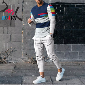 Sport Men <b>T</b> Shirt <b>Track</b> Suit Sports Suit Men's Color Men's Sports Casual Suit 3d Printed Round Neck Sweater Pants - Product Image 2