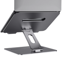 Support d'ordinateur portable moderne, portable et réglable, pliable, en aluminium noir, gris, rose, pour tablette et PC