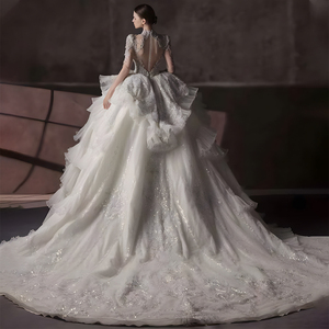 <span class=keywords><strong>Vestidos</strong></span> <span class=keywords><strong>de</strong></span> <span class=keywords><strong>novia</strong></span> simples <span class=keywords><strong>y</strong></span> <span class=keywords><strong>elegantes</strong></span> para mujer Nuevo vestido <span class=keywords><strong>de</strong></span> <span class=keywords><strong>novia</strong></span> <span class=keywords><strong>de</strong></span> varias capas con volantes Vestido <span class=keywords><strong>de</strong></span> baile <span class=keywords><strong>de</strong></span> tren <span class=keywords><strong>de</strong></span> barrido Lsht013 - Product Image 5