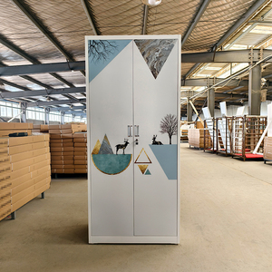 2 Tür Stahls chrank für Kleidung Metalls chrank Kleidung Stahl Armable Hanger Almari Schrank Schließfach Schlafzimmer Kleider schrank - Product Image 4