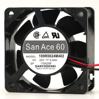 SANYO 109R0624M402/M4D06 DC24V 0.04A 60*60*25MM 6025 6CM Kipas Pendingin Aksial Tanpa Sikat Bantalan Bola Ganda Asli