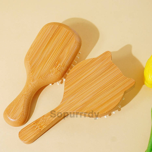 Cepillo Desenredante de Bambú Natural con Logotipo Personalizado, Peine de Madera con Cojín y Cerdas de Bambú para Mujeres, Hombres y Niños, Peine para Peinar Todo Tipo de Cabello - Product Image 6