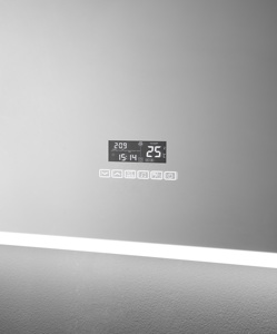 Hiện Đại Đa Chức Năng Hình Chữ Nhật Trang Điểm Gương Với Chiếu Sáng LED Đồng Hồ Có Thể Điều Chỉnh Phòng Tắm Gương Trong 3 Màu Sắc Phong Cách - Product Image 5