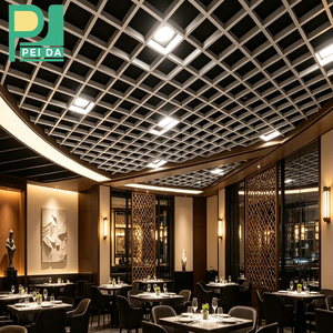 Panneaux de <span class=keywords><strong>plafond</strong></span> suspendus en aluminium <span class=keywords><strong>pour</strong></span> intérieur, imperméables, légers, décoratifs, matériau de construction moderne, design intérieur contemporain - Product Image 2