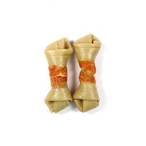 Pal của thỏa thích thương hiệu chó nha khoa xử lý thắt nút 4 "rawhide miễn phí xương bọc với gà thức ăn vật nuôi đồ ăn nhẹ cho chó răng làm <span class=keywords><strong>s</strong></span>ạch - Product Image 2