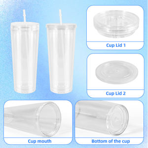 <span class=keywords><strong>Tumbler</strong></span> Akrilik Dinding Ganda Desain Baru Snow Globe Custom 16oz 24oz dengan Tutup <span class=keywords><strong>DIY</strong></span>, Sedotan, dan Penutup untuk Natal - Product Image 3