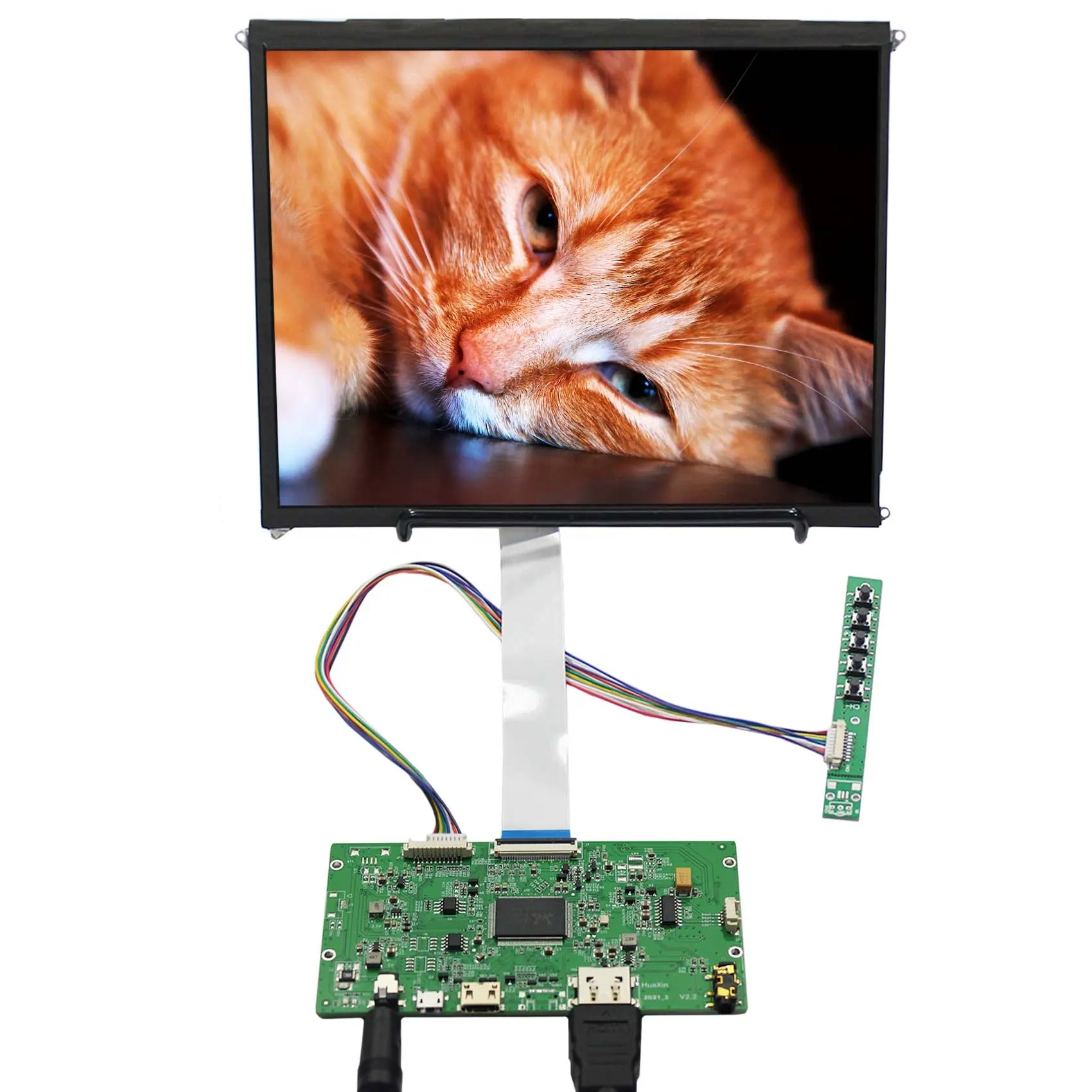 9.7 "2048X1536 IP AD LCDスクリーン、hd VGA 2AVUSB自動輝度調整LCDボード、51ピンeDP液晶スクリーン用