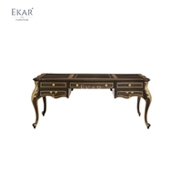 Meubles EKAR |   Bureau de direction sculpté à la main Sovereign Manor - Mobilier de bureau classique américain de luxe