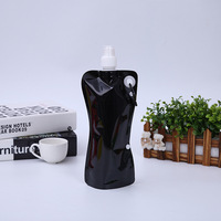 Sac à boisson pliable écologique avec logo personnalisé, bouteille d'eau en plastique transparente pour le sport, la montagne, portable