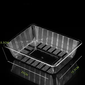 Fruit box Plastic packing box Transparent thick supermarket disposable vegetable tray packing box