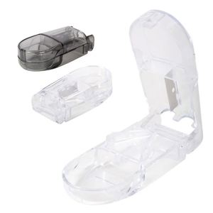 Portable Medicine Divider 2 in 1 <b>Tablet</b> Splitter Storage Box Food Grade Pill Cutter <b>Container</b> Travel Pocket Pill Slicer - Product Image 6