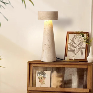La lampe <span class=keywords><strong>de</strong></span> table rétro en pierre jaune, style <span class=keywords><strong>phare</strong></span>, crée une ambiance médiévale japonaise dans le salon, la chambre, le bureau et - Product Image 4