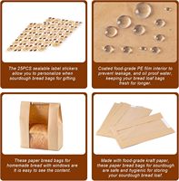 Sacs à pain en papier kraft laminé écologiques jetables, qualité alimentaire, personnalisables, pour boulangerie - Offre Spéciale