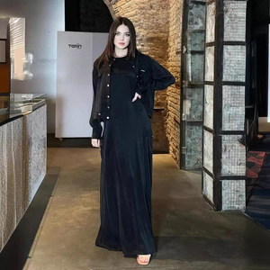 Otoño nueva moda terciopelo alto color sólido vestido traje <span class=keywords><strong>Mujer</strong></span> - Product Image 1