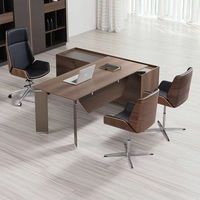 Chaise de bureau de direction ergonomique moderne en cuir avec dossier en bois, réglable en hauteur, pivotante et à bascule, pour bureau à domicile, idéale pour les personnes de grande taille