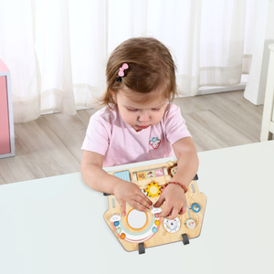 2 в 1, доска для занятий, сенсорные круги, шарнирная проволока, лабиринт, карточка для животных, конструктор, игрушка для детей - Product Image 5