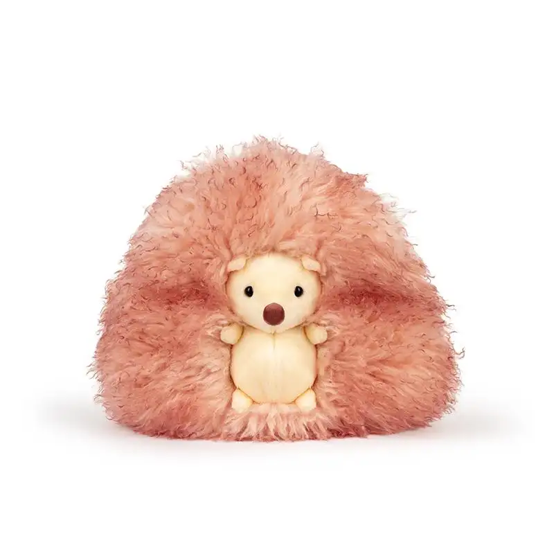 Venta al por mayor precio de fábrica de peluche esponjoso erizo rosa juguetes encantadores Anime Peluches peluche erizo muñecas para niños regalos