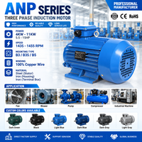 Moteur à induction triphasé série ANP 4KW 15HP B3 B35 B5 100% fil de cuivre AC Moteur électrique industriel