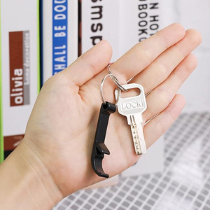 Duurzame Aluminium Matte Kaart Bierflesopener Sleutelhanger Custom Logo Laser Grave Openers Voor Thuis Kamperen En Feest - Product Image 5