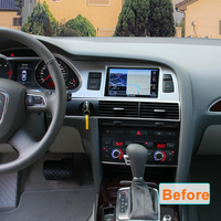 Pantalla de Coche de 8.8 Pulgadas con Carplay, Android Auto, Pantalla Dividida, DSP, GPS y Asistencia de Reversa para Audi A6 2005-2009, 1 Año de Garantía