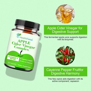 Cápsulas de Vinagre de Sidra de Manzana Keto para Mujeres, Extracto Complejo de Vinagre de Sidra de Manzana, Personalización al por Mayor, Apoyo a la Desintoxicación y Limpieza - Product Image 3