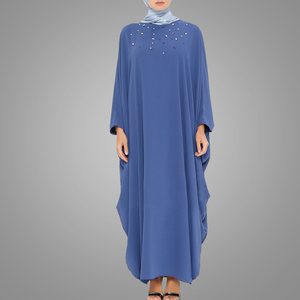 Maxivestido de talla grande de manga larga, ropa islámica con cuentas, caftán <span class=keywords><strong>marroquí</strong></span>, Oriente Medio, árabe, <span class=keywords><strong>2021</strong></span> - Product Image 2