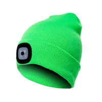 Nuove idee di prodotto hanno portato il cappello a cuffia caldo con la luce per gli accessori invernali per cappelli invernali USB ricaricabili