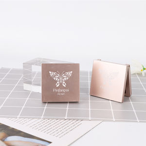Paleta vacía de polvo prensado con logotipo de colores personalizados, embalaje de maquillaje cuadrado, sombra de ojos, 2 colores, estuche de colorete resaltado con espejo - Product Image 2