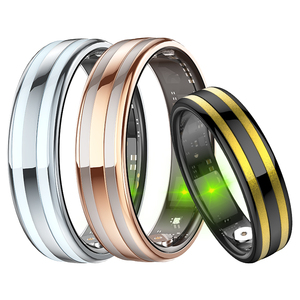Nouvelle bague connectée HR02, tracker de santé, surveillance du <span class=keywords><strong>sommeil</strong></span>, étanche IP68, acier inoxydable, contrôle gestuel, pour femmes et hommes - Product Image 1
