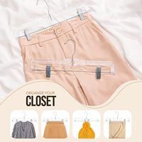 Verstellbare 14 Zoll Transparente Umweltfreundliche Flexible Multifunktionale Hosen- und Rockbügel mit Rutschfesten Clips für Boutique-Garderobe